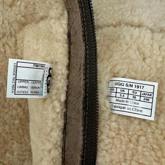 UGG Australia Winter Knee High Tall Riding Boot Size 7 Tan Suede Wool Lining - Picture 6 of 13